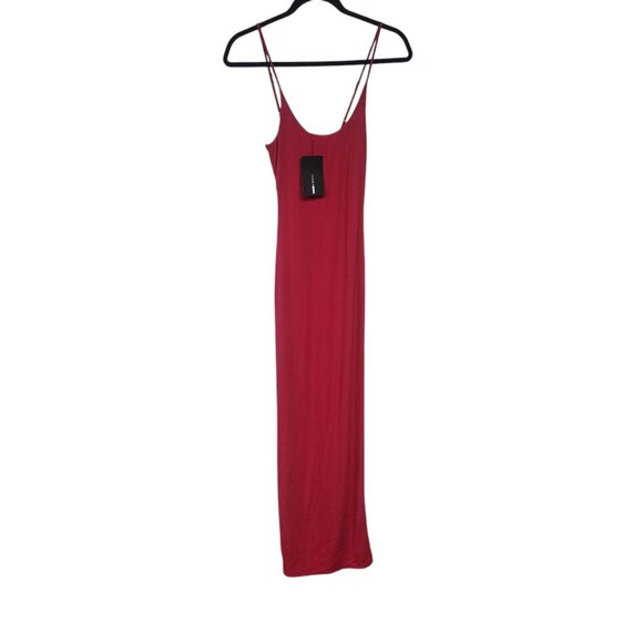NEW Fashion Nova Ajay Maxi Dress S Red Adjustable Straps Sexy NWT - Picture 6 of 12